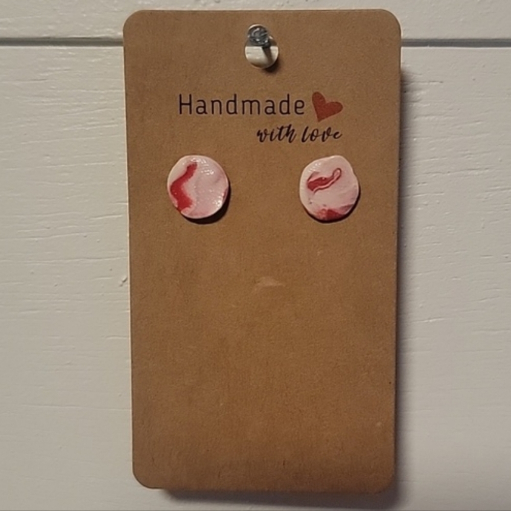 Christmas Peppermint Pattie "Ugly Sweater" Handmade Earrings